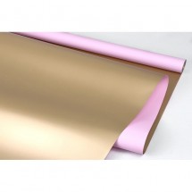 Пленка матовая DUOMAT "золотая сторона",58см*10м,70 мкм ( цвет розовый), цена за рулон